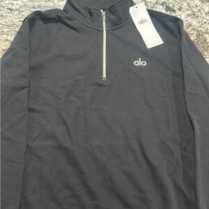 Alo Accolade Quarter Zip Pullover black size md
